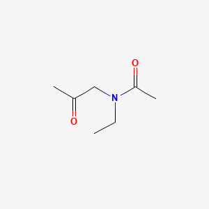 molecular formula C7H13NO2 B568573 N-Ethyl-N-(2-oxopropyl)acetamide CAS No. 119520-32-0