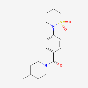 molecular formula C17H24N2O3S B5685752 [4-(1,1-DIOXIDO-1,2-THIAZINAN-2-YL)PHENYL](4-METHYL-1-PIPERIDINYL)METHANONE 