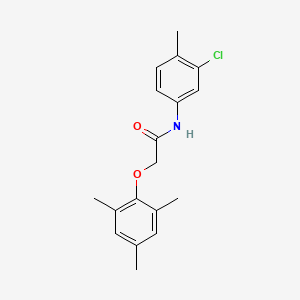 molecular formula C18H20ClNO2 B5685842 N-(3-chloro-4-methylphenyl)-2-(2,4,6-trimethylphenoxy)acetamide 