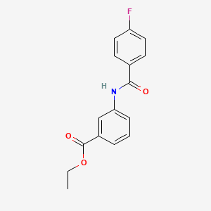 molecular formula C16H14FNO3 B5685868 Ethyl 3-(4-fluorobenzamido)benzoate 