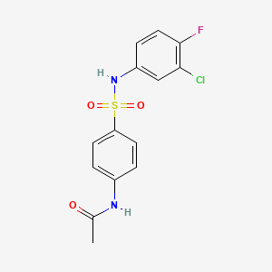 molecular formula C14H12ClFN2O3S B5686065 N-{4-[(3-chloro-4-fluorophenyl)sulfamoyl]phenyl}acetamide CAS No. 289061-23-0