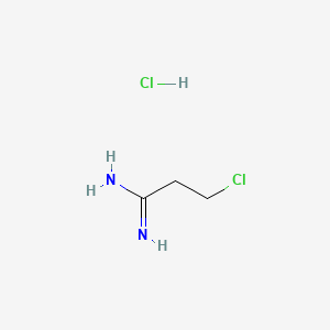 molecular formula C3H8Cl2N2 B568611 3-Chloro-propionamidine HCl CAS No. 120095-86-5