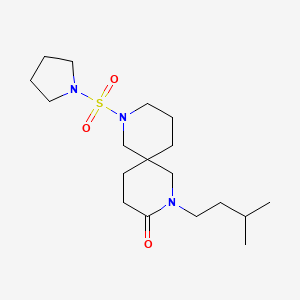 molecular formula C18H33N3O3S B5686149 2-(3-methylbutyl)-8-(pyrrolidin-1-ylsulfonyl)-2,8-diazaspiro[5.5]undecan-3-one 