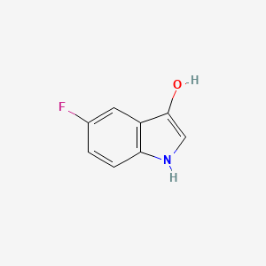 molecular formula C8H6FNO B568617 1H-Indol-3-ol, 5-fluoro- CAS No. 112864-56-9