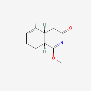 molecular formula C12H17NO2 B568618 (4AR,8aR)-1-ethoxy-5-methyl-4,4a,8,8a-tetrahydroisoquinolin-3(7H)-one CAS No. 122490-25-9