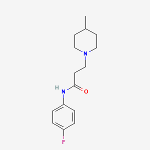 molecular formula C15H21FN2O B5686248 N-(4-fluorophenyl)-3-(4-methylpiperidin-1-yl)propanamide 