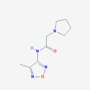 molecular formula C9H14N4O2 B5686252 N-(4-methyl-1,2,5-oxadiazol-3-yl)-2-(pyrrolidin-1-yl)acetamide 