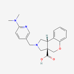 molecular formula C20H23N3O3 B5686289 (3aR,9bR)-2-[[6-(dimethylamino)pyridin-3-yl]methyl]-1,3,4,9b-tetrahydrochromeno[3,4-c]pyrrole-3a-carboxylic acid 