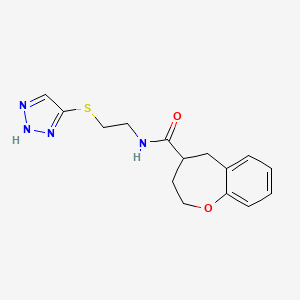 molecular formula C15H18N4O2S B5686296 N-[2-(2H-triazol-4-ylsulfanyl)ethyl]-2,3,4,5-tetrahydro-1-benzoxepine-4-carboxamide 