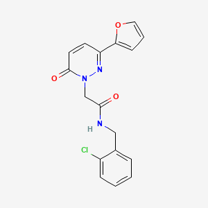 molecular formula C17H14ClN3O3 B5686413 N-(2-chlorobenzyl)-2-(3-(furan-2-yl)-6-oxopyridazin-1(6H)-yl)acetamide 