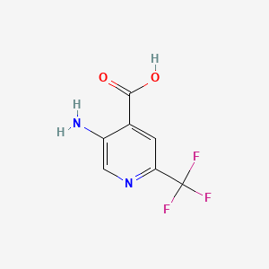 molecular formula C7H5F3N2O2 B568642 5-Amino-2-(trifluoromethyl)isonicotinic acid CAS No. 944900-27-0