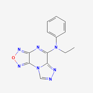 molecular formula C13H11N7O B5686485 N-ethyl-N-phenyl-4-oxa-1,3,5,7,10,11-hexazatricyclo[7.3.0.02,6]dodeca-2,5,7,9,11-pentaen-8-amine 