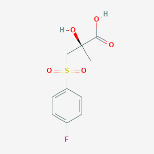 (R)-2-Methyl-2-hydroxy-3-(4-fluorophenylsulfonyl)propanoic acid
