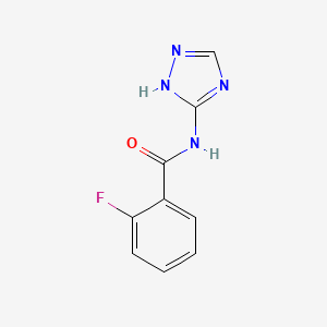 molecular formula C9H7FN4O B5686597 2-fluoro-N-(4H-1,2,4-triazol-3-yl)benzamide 
