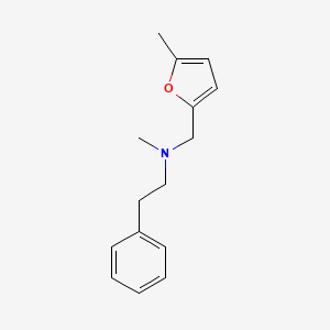 molecular formula C15H19NO B5686606 N-methyl-N-[(5-methylfuran-2-yl)methyl]-2-phenylethanamine 