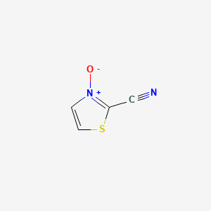 molecular formula C4H2N2OS B568667 3-Oxido-1,3-thiazol-3-ium-2-carbonitrile CAS No. 125264-26-8