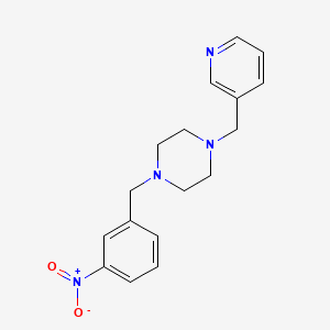 molecular formula C17H20N4O2 B5686703 1-[(3-NITROPHENYL)METHYL]-4-[(PYRIDIN-3-YL)METHYL]PIPERAZINE 