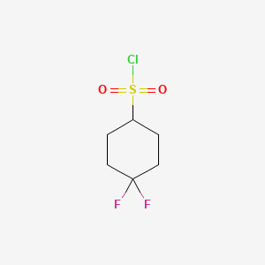 molecular formula C6H9ClF2O2S B568683 4,4-Difluorocyclohexane-1-sulfonyl chloride CAS No. 1196154-77-4