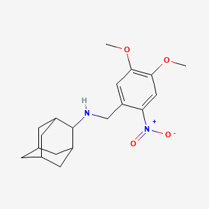 molecular formula C19H26N2O4 B5686883 N-[(4,5-dimethoxy-2-nitrophenyl)methyl]adamantan-2-amine CAS No. 5561-69-3