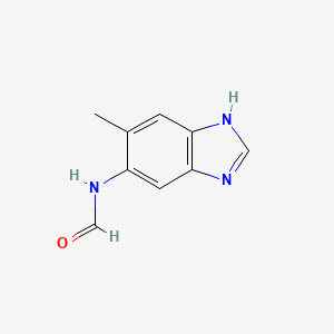molecular formula C9H9N3O B568690 N-(6-methyl-1H-benzimidazol-5-yl)formamide CAS No. 120209-23-6