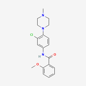 molecular formula C19H22ClN3O2 B5686973 N-[3-chloro-4-(4-methylpiperazin-1-yl)phenyl]-2-methoxybenzamide 
