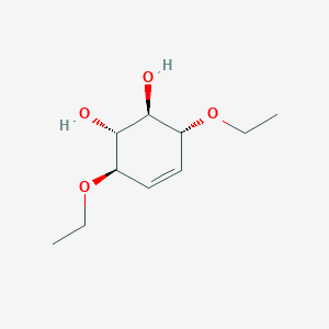 molecular formula C10H18O4 B056870 (1R,2R,3R,6R)-3,6-Diethoxycyclohex-4-ene-1,2-diol CAS No. 120494-26-0