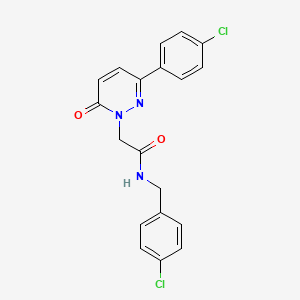 molecular formula C19H15Cl2N3O2 B5687097 N-(4-chlorobenzyl)-2-(3-(4-chlorophenyl)-6-oxopyridazin-1(6H)-yl)acetamide 