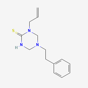 molecular formula C14H19N3S B5687117 1-ALLYL-5-PHENETHYL-1,3,5-TRIAZINANE-2-THIONE 