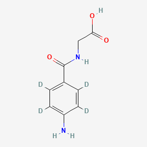 molecular formula C9H10N2O3 B568717 4-Aminohippuric-d4 Acid 