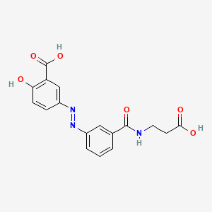 5-[[3-(2-Carboxyethylcarbamoyl)phenyl]diazenyl]-2-hydroxybenzoic acid