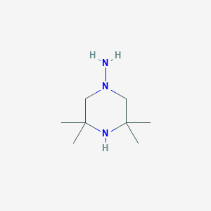 molecular formula C8H19N3 B056873 3,3,5,5-Tetramethylpiperazin-1-amine CAS No. 114881-10-6