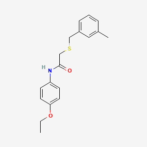 molecular formula C18H21NO2S B5687386 N-(4-ethoxyphenyl)-2-[(3-methylphenyl)methylsulfanyl]acetamide 