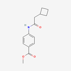 molecular formula C14H17NO3 B5687660 Methyl 4-[(2-cyclobutylacetyl)amino]benzoate 