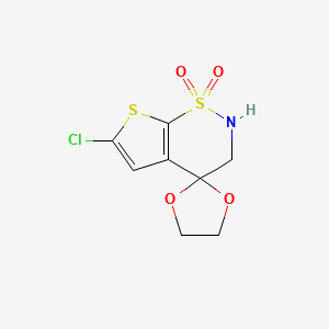 6'-Chloro-2',3'-dihydro-spiro[1,3-dioxolane-2,4'-[4H]thieno[3,2-e][1,2]thiazine] 1',1'-Dioxide