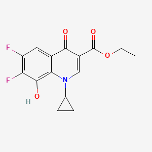 molecular formula C15H13F2NO4 B568778 Ethyl 1-cyclopropyl-6,7-difluoro-8-hydroxy-4-oxo-1,4-dihydroquinoline-3-carboxylate CAS No. 452092-31-8