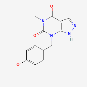 7-(4-methoxybenzyl)-5-methyl-2H-pyrazolo[3,4-d]pyrimidine-4,6(5H,7H)-dione