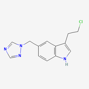molecular formula C13H13ClN4 B568805 3-(2-Chloroethyl)-5-(1H-1,2,4-triazol-1-ylmethyl)-1H-indole CAS No. 1000673-59-5