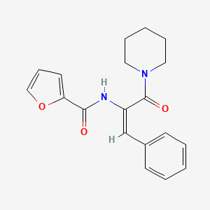 molecular formula C19H20N2O3 B5688138 N-[(E)-3-oxo-1-phenyl-3-piperidin-1-ylprop-1-en-2-yl]furan-2-carboxamide 