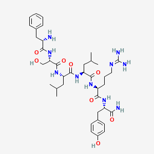 molecular formula C39H60N10O8 B568837 FSLLRY-NH2 CAS No. 245329-02-6