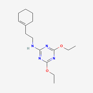 molecular formula C15H24N4O2 B5688394 N-[2-(cyclohex-1-en-1-yl)ethyl]-4,6-diethoxy-1,3,5-triazin-2-amine 