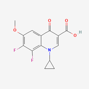 molecular formula C14H11F2NO4 B568841 1-Cyclopropyl-7,8-difluoro-6-methoxy-4-oxo-1,4-dihydroquinoline-3-carboxylic acid CAS No. 1641561-55-8