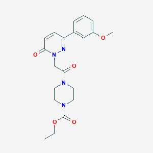 molecular formula C20H24N4O5 B5688445 ethyl 4-{[3-(3-methoxyphenyl)-6-oxopyridazin-1(6H)-yl]acetyl}piperazine-1-carboxylate 
