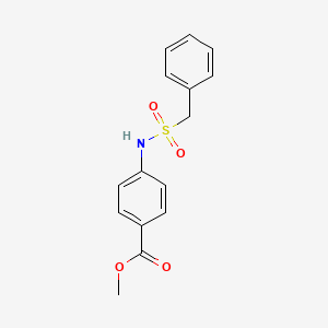 molecular formula C15H15NO4S B5688463 METHYL 4-(PHENYLMETHANESULFONAMIDO)BENZOATE 