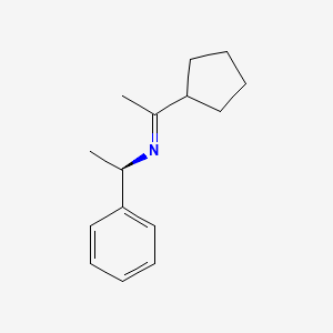 1-cyclopentyl-N-[(1R)-1-phenylethyl]ethanimine