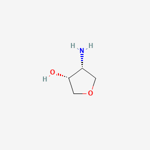 molecular formula C4H9NO2 B568855 (3R,4R)-4-aminooxolan-3-ol CAS No. 153610-11-8