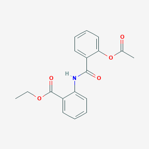 molecular formula C18H17NO5 B5688589 ETHYL 2-[2-(ACETYLOXY)BENZAMIDO]BENZOATE 