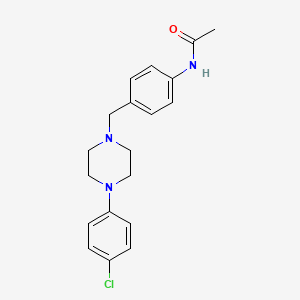molecular formula C19H22ClN3O B5688760 N-[4-[[4-(4-chlorophenyl)piperazin-1-yl]methyl]phenyl]acetamide 