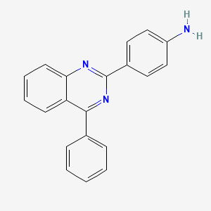 molecular formula C20H15N3 B5688805 4-(4-Phenylquinazolin-2-yl)aniline 