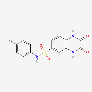molecular formula C15H13N3O4S B5688955 N-(4-methylphenyl)-2,3-dioxo-1,4-dihydroquinoxaline-6-sulfonamide 