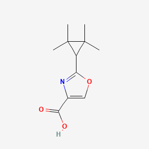 molecular formula C11H15NO3 B568898 2-(2,2,3,3-Tetramethylcyclopropyl)oxazole-4-carboxylic acid CAS No. 1522198-99-7